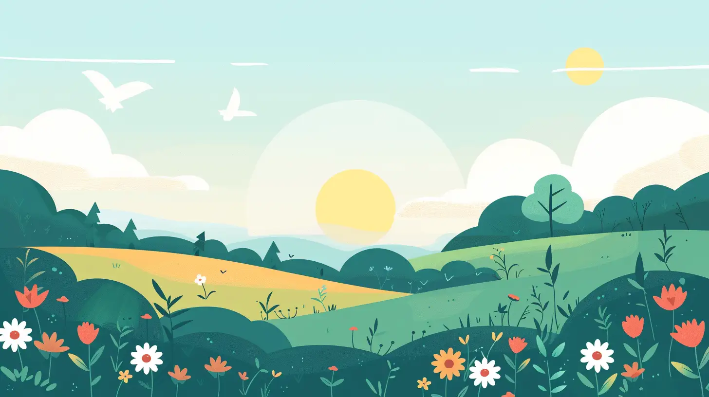 Illustration of a peaceful landscape