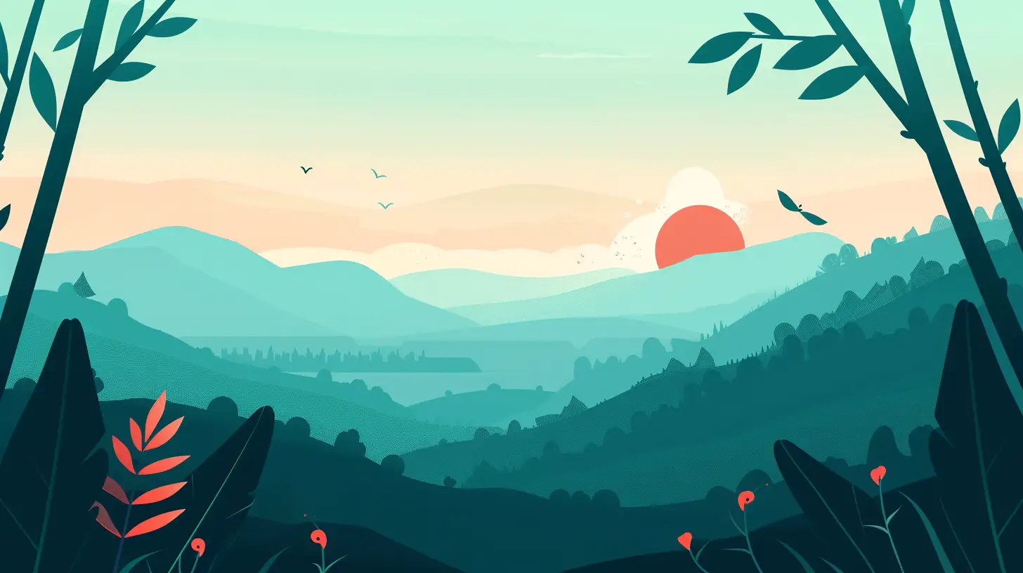 Illustration of a peaceful landscape