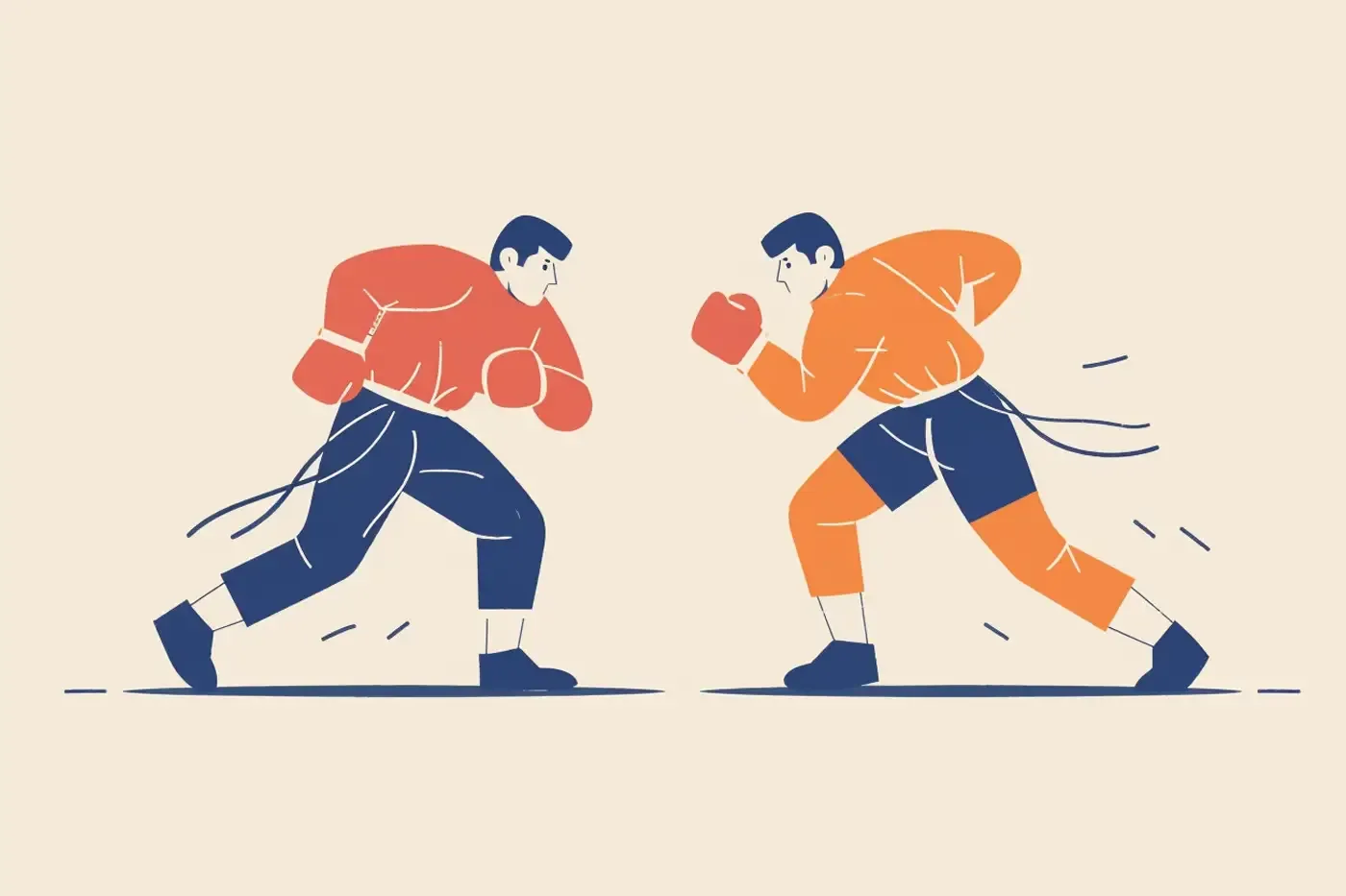 Illustration of two people in a fight