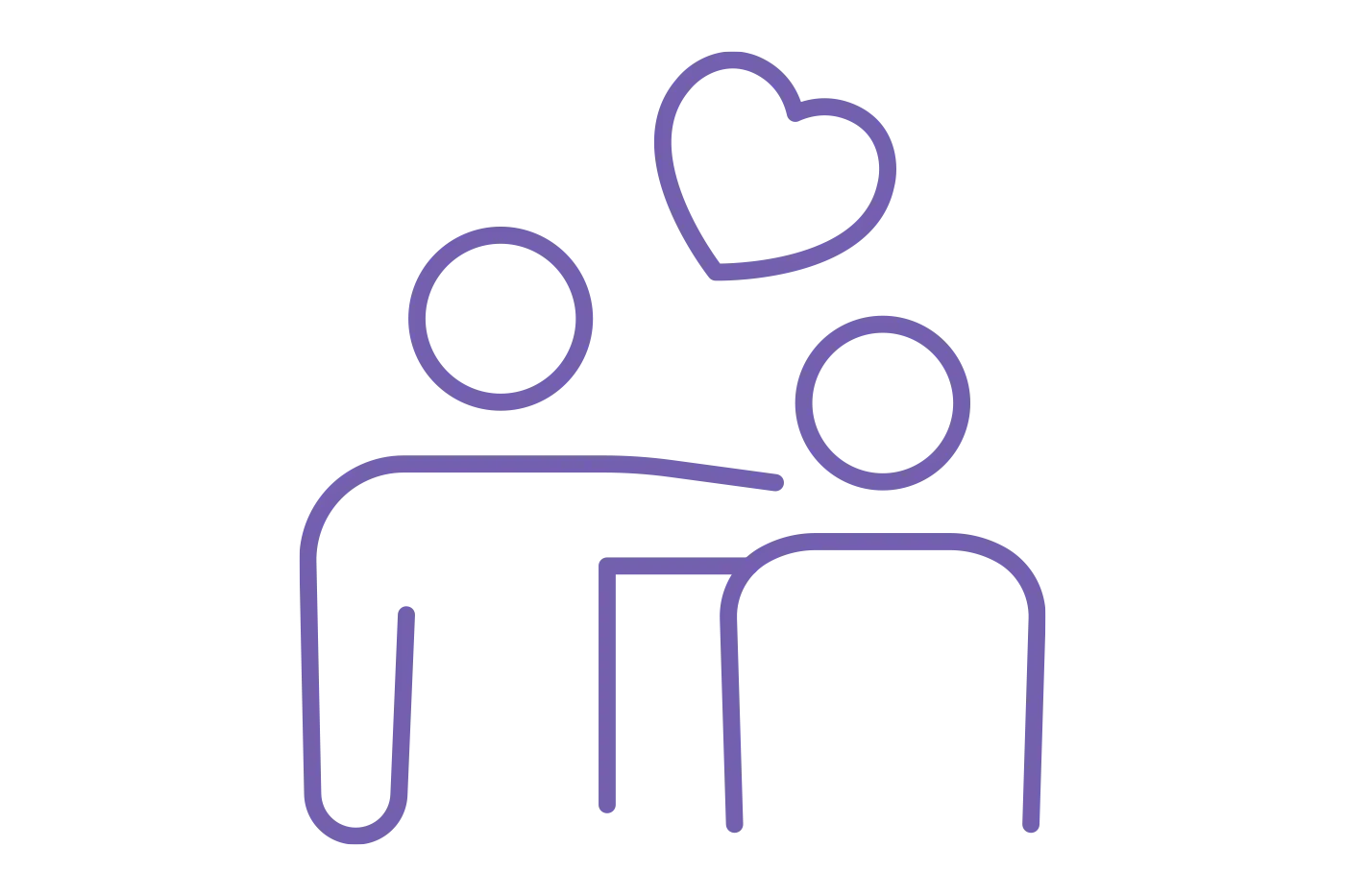 Illustration of a person supporting another one